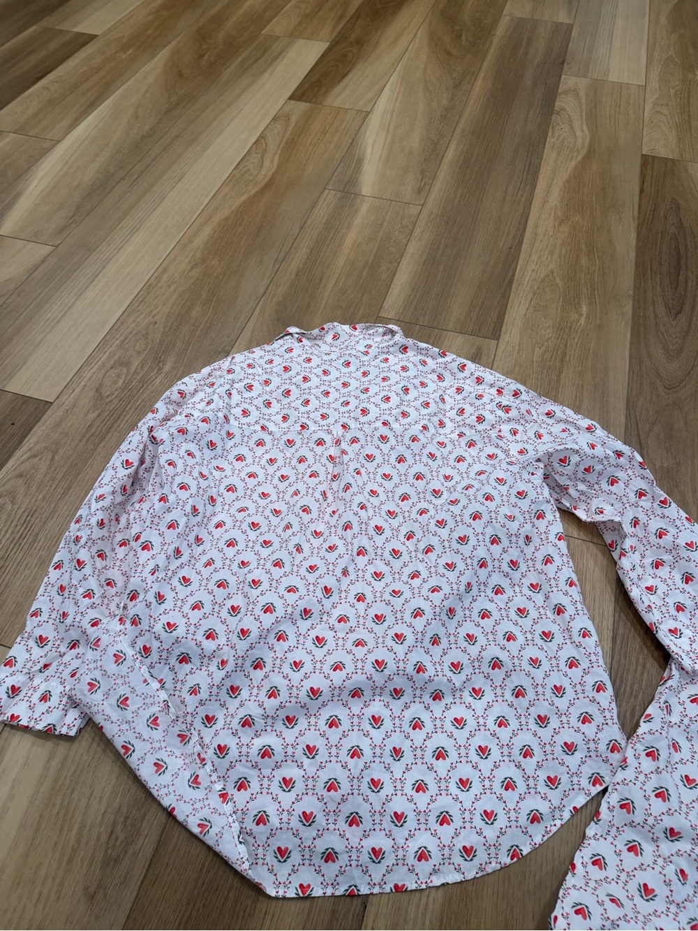 Old Navy White and Red heart Floral Pajama Set - 100% Cotton - Picture 7 of 9